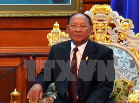 Chủ tịch Quốc hội Campuchia tiếp Đoàn đại biểu Ủy ban Mặt trận Tổ quốc Việt Nam TPHCM - ảnh 1